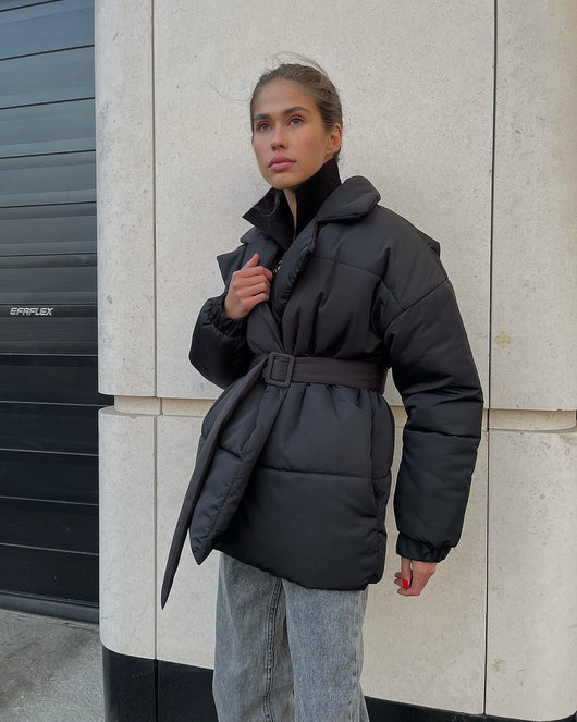 Abrigo de Invierno Entallado para Mujer - Diseño Clásico con Solapa y Cintura Marcada - Image 5