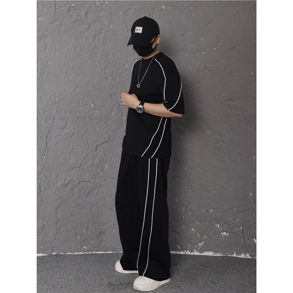 Conjunto Deportivo Dos Piezas con Bloques de Color - Diseño Casual Moderno