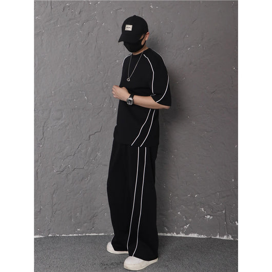 Conjunto Deportivo Dos Piezas con Bloques de Color - Diseño Casual Moderno - Image 2