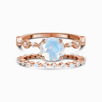 Anillo Doble Aro Oro Rosado Diseño Minimalista - Image 3