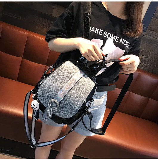 Mochila Mujer Dual con Borlas y Cristales Brillantes - Image 4