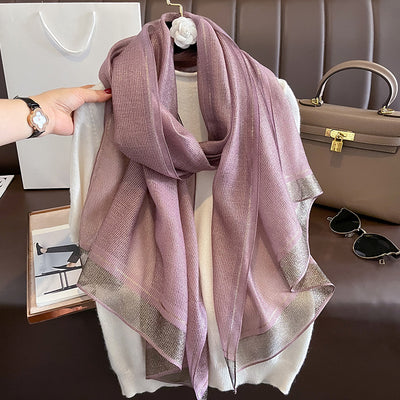 Chal de Seda Ligero para Mujer - Elegancia Sofisticada de Largo Extendido - Image 6