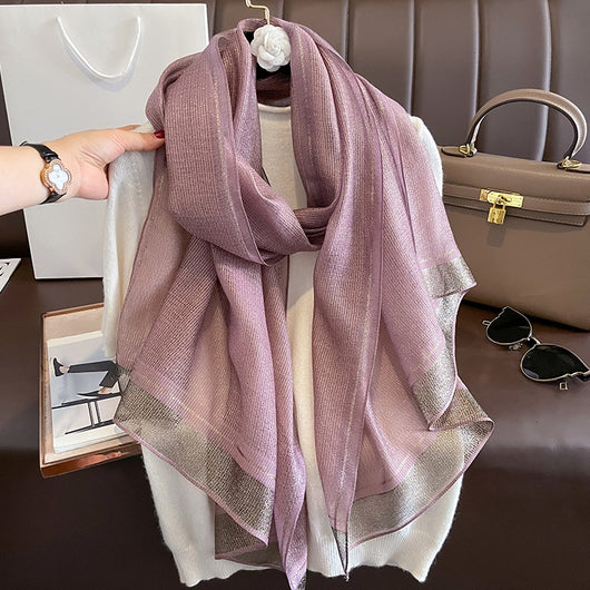 Chal de Seda Ligero para Mujer - Elegancia Sofisticada de Largo Extendido - Image 6