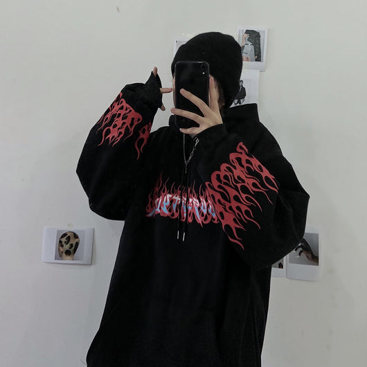 Sudadera Mujer Otoño Estampado Fuego Flamenco - Image 8
