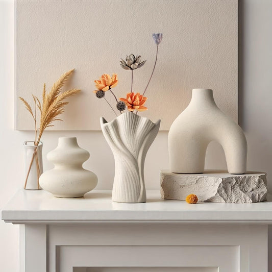 Juego de Floreros Bohemios Minimalistas - Decoración de Interiores y Arreglos Florales