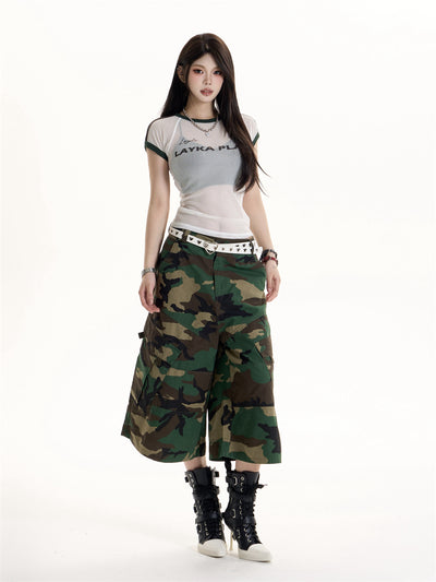 Pantalones Cargo Camuflaje Estilo Retro Americano - Image 7