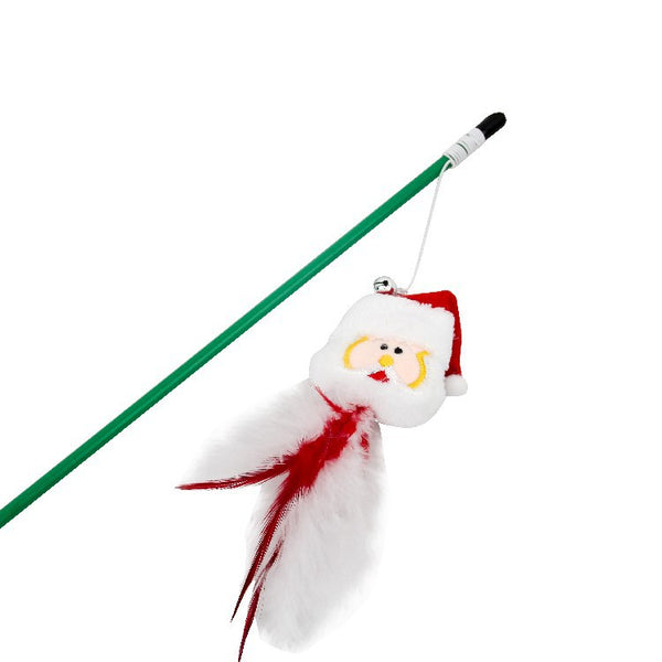 Juguete Interactivo Bastón para Gatos - Diseño Divertido Reno Navideño