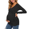 Blusas Premamá de Manga Larga y Cuello en V