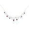 S925 Plateado Natural Topaz Necklace Natural Garnet
