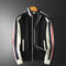 Cardigan Tipo Chamarra con Cuello de Pie para Hombre Talla Grande