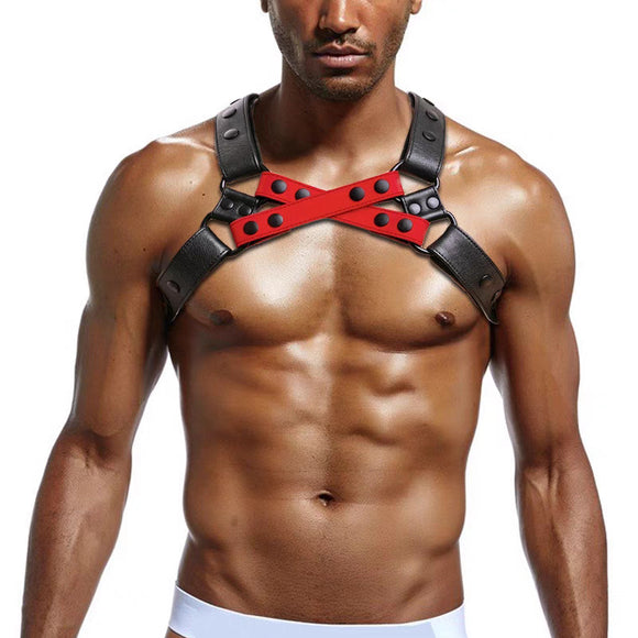 Arnés de Pecho en Cuero Charol para Hombre