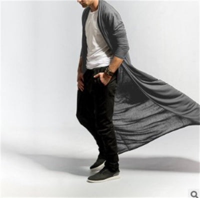 Abrigo Trench Largo Slim Fit Casual para Hombre - Image 11