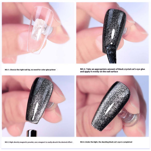Esmalte de Uñas Efecto Gato Negro Intenso - Estilo Hada Oscura - Image 4