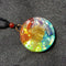Colgante de Ágata Natural con Grava Semipreciosa Multicolor