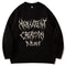 Suéter Tejido Hip Hop con Estampado Graffiti para Hombre