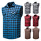 Chaleco Casual de Cuadros para Hombre - Talla Grande sin Mangas con Bolsillos