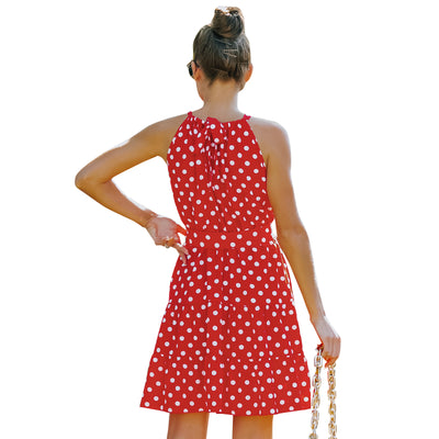 Vestido Elegante de Chifón con Lunares para Mujer - Image 9