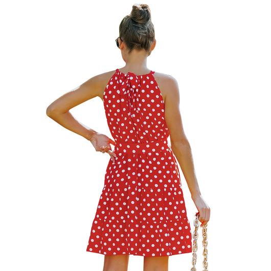 Vestido Elegante de Chifón con Lunares para Mujer - Image 9