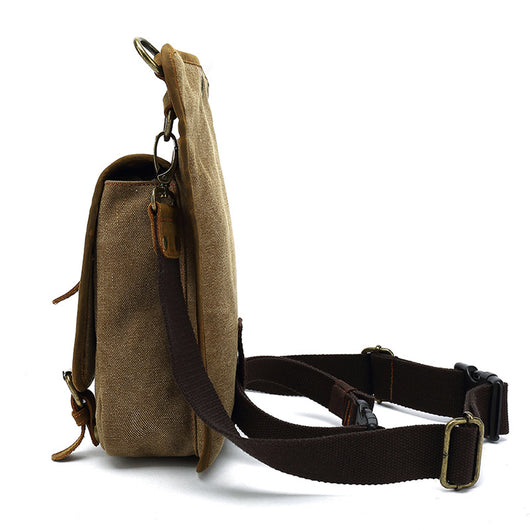 Bolsa Mensajera de Lona para Hombre - Estilo Casual y Versátil - Image 8