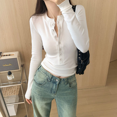 Blusa Interior Ajustada de Manga Larga Pure Desire - Diseño Elegante para Mujer - Image 7