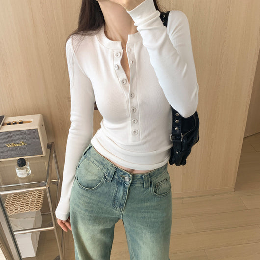 Blusa Interior Ajustada de Manga Larga Pure Desire - Diseño Elegante para Mujer - Image 7