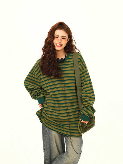 Camiseta Mujer Rayas Clásicas Manga Larga - Image 11