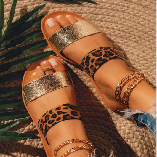 Sandalias Pantufla Estampado Leopardo - Image 16