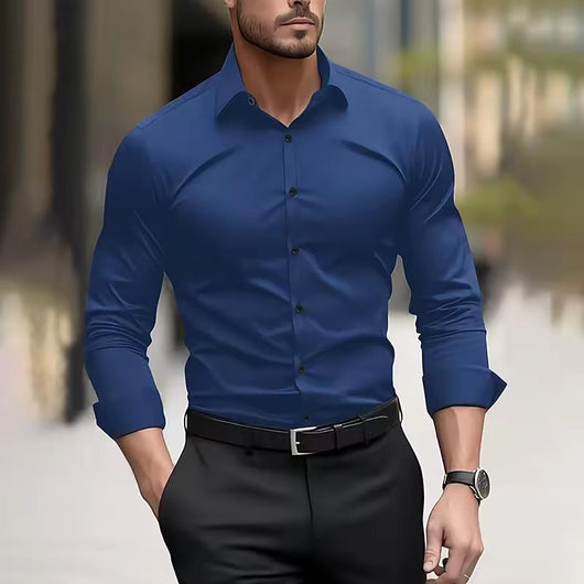 Camisa Elástica Cuatro Direcciones para Hombre - Manga Larga - Image 26