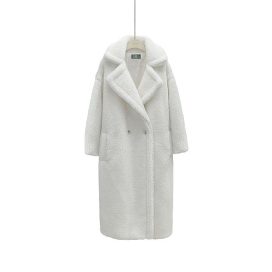 Abrigo Largo de Lana Esponjosa para Mujer - Elegancia Invernal - Image 11