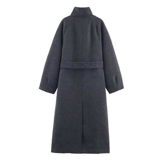 Abrigo Elegante para Mujer con Cuello de Pie y Cinturón - Image 12