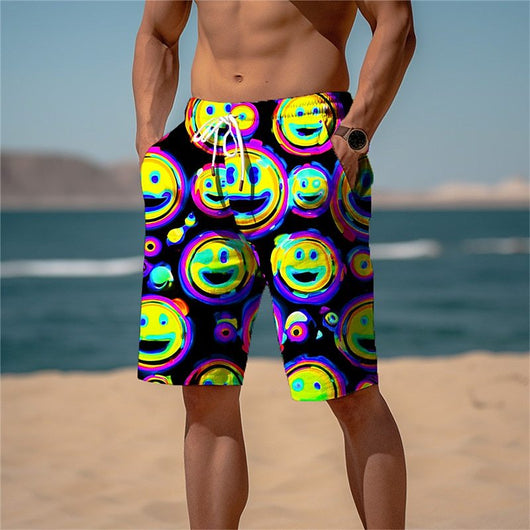 Pantalones Cortos Deportivos para Hombre con Estampado 3D Smiley - Image 17