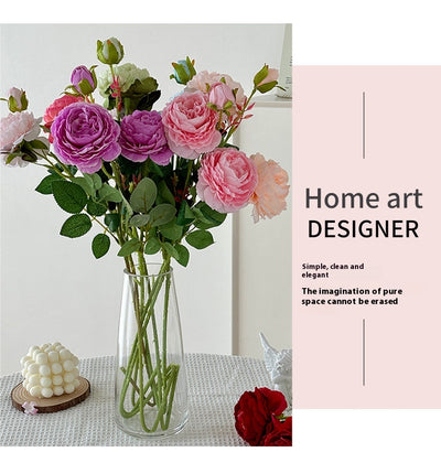 Flores Artificiales de Peonía y Rosa Premium para Decoración del Hogar - Image 16