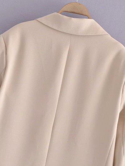 Chaqueta Blazer Lino Neutra Manga Larga Corta - Image 6