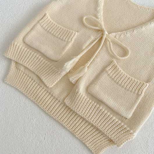 Chaleco Cardigan Tejido para Niños con Borlas - Image 45