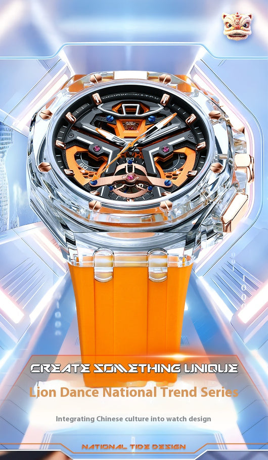 Reloj de Cuarzo Luminoso con Tallado Hueco Tridimensional - Image 12
