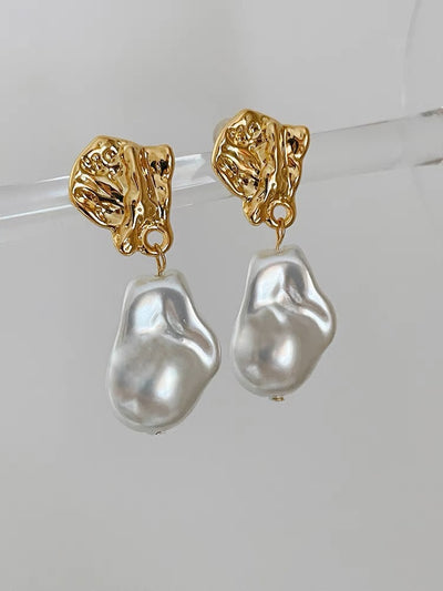 Aretes de Plata Brillante Forma Irregular - Image 6