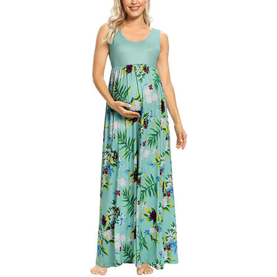 Vestido de Maternidad con Estampado y Costura Clásica - Image 4