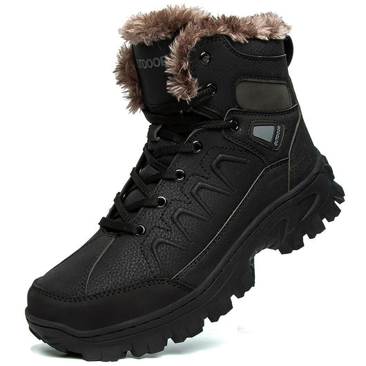 Zapatos Outdoor Altos de Algodón Cálido para Hombre Talla Grande - Image 14