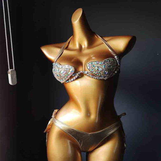 Bikini de Baño Strass Brillante para Mujer
