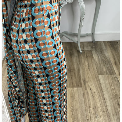 Conjunto Sin Mangas Estampado: Blusa y Pantalón de Cuello Redondo - Image 19