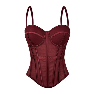 Corsé Reductor de Malla Estilo Europeo - Camiseta Ajustadora de Cintura