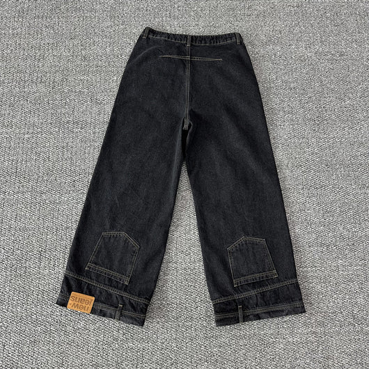 Jeans Tiro Alto Pierna Ancha con Bolsillos Funcionales - Image 9