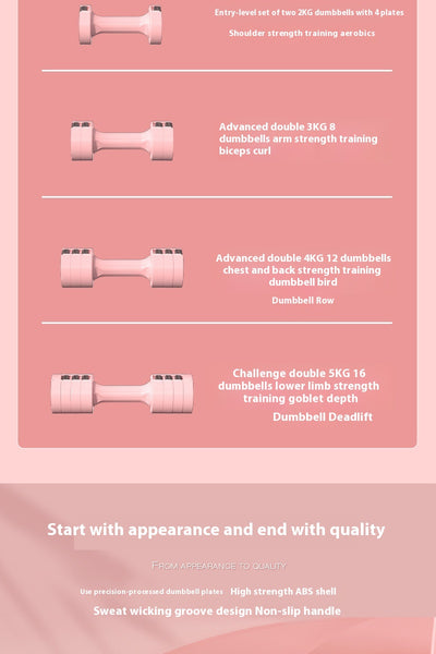 Mancuernas Ajustables para Mujer - Equipo de Fitness Modular para Casa - Image 19
