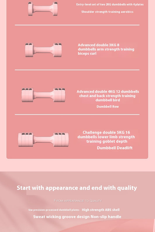 Mancuernas Ajustables para Mujer - Equipo de Fitness Modular para Casa - Image 19