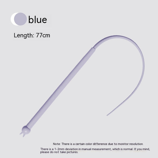 Blue silicone replaceable cat playing rod, 77cm long, with a flexible tip for interactive pet play. - Image 6