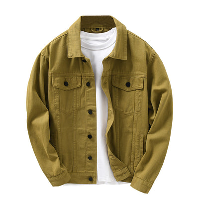 Chaqueta Camisa Denim Retro Francesa Casual para Hombre - Image 9