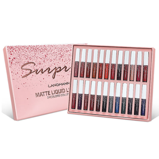 Set de 24 Labiales Líquidos Mate Resistentes al Agua