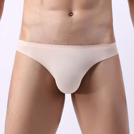 Calzoncillos Hombre Seda de Hielo Sin Costuras Rayas Cintura Baja - Image 14