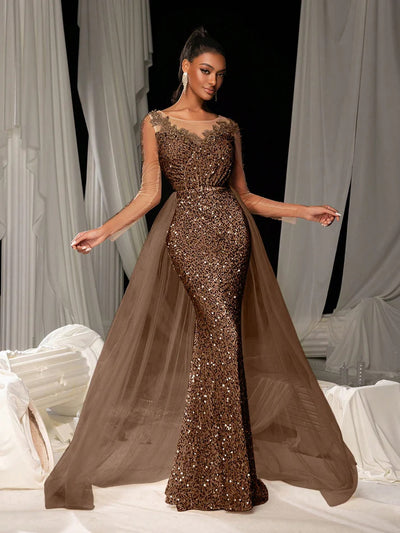 Vestido de Fiesta con Encaje para Mujer - Elegancia Nocturna - Image 23