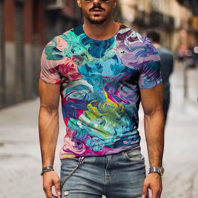 Playera Casual con Gráfico 3D para Hombre - Image 3